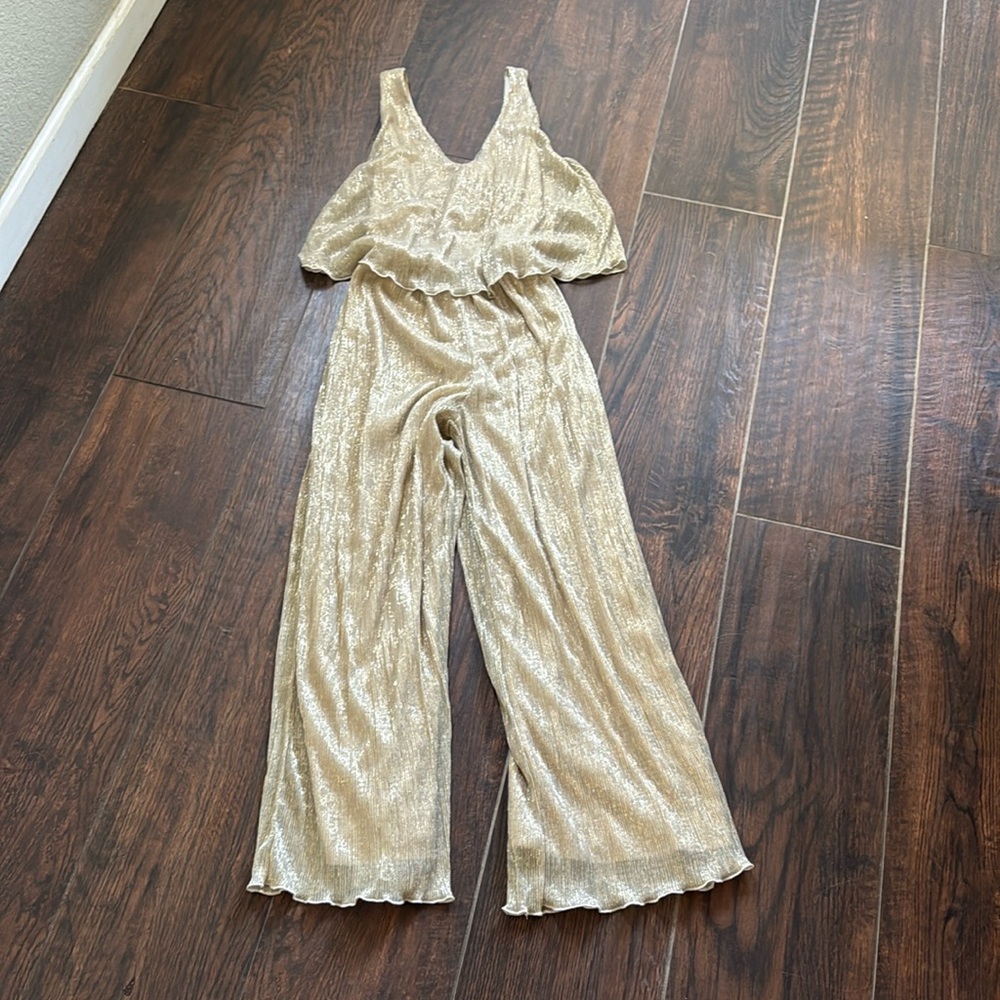 Tash + Sophie Elegant Gold jumpsuit XS